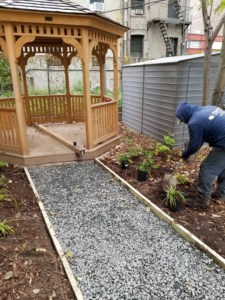 Landscaping at NYC's Jackie Robinson Community Garden - Project EverGreen